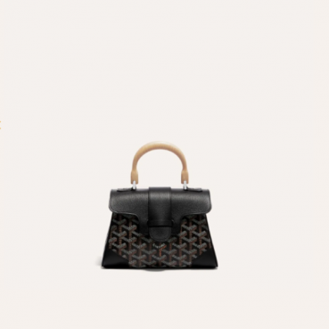 고야드 여성 블랙 소프트 사이공 백 미니 - Goyard Womens Mini Saigon Bag 