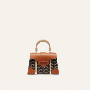 고야드 여성 블랙 탄 스트럭쳐 사이공 백 미니 - Goyard Womens Mini Structure Saigon Bag 