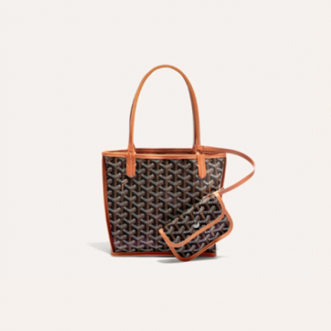 고야드 여성 블랙 탄 앙주 백 미니 - Goyard Womens Mini Anjou Bag 