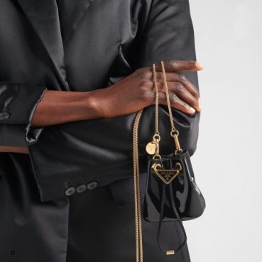 프라다 여성 미니 체인 백 - Prada Womens Black Chain Bag 