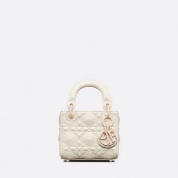 디올 여성 화이트 미니 레이디 백 - Dior Womens White Lady Bag 