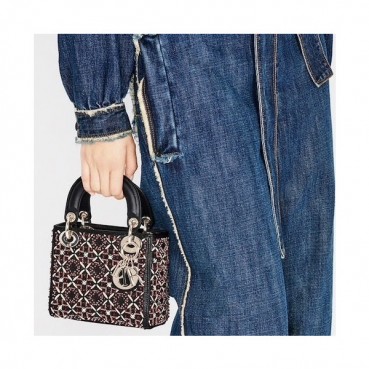 디올 여성 블랙 레이디백 - Dior Womens Black Mini Bag 