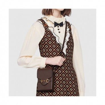 Gucci 2020 Leather Phone Bag Shoulder Bag,17CM - 구찌 2020 레더 폰백 숄더백 ,625615,GUB1195,17CM,브라운