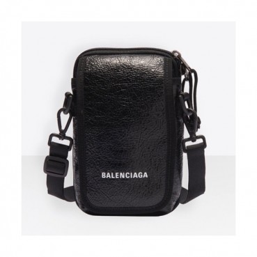 Balenciaga 2019 Leather Shoulder Bag / Phone Bag,20CM - 발렌시아가 2019 남여공용 레더 숄더백 / 폰 백,BGB0464,20CM,블랙