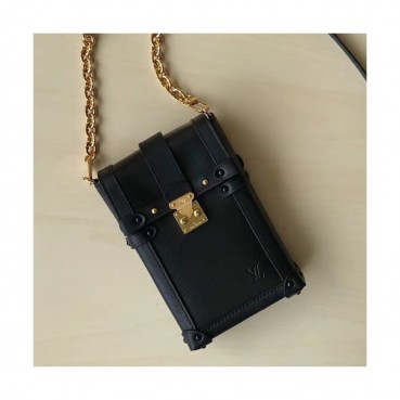 Louis Vuitton 2019 Chian Shouder Cross Bag / Phone Bag,13cm - 루이비통 2019 체인 숄더 크로스백/폰백 ,M63913,LOUB1528,13cm,블랙