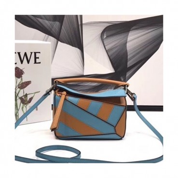 Loewe 2019 Puzzle Mini Shoulder Bag, 18CM - 로에베 2019 퍼즐 미니 숄더백 ,LOEB0129, 18CM, 블루