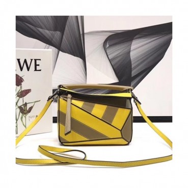 Loewe 2019 Puzzle Mini Shoulder Bag, 18CM - 로에베 2019 퍼즐 미니 숄더백 ,LOEB0128, 18CM, 옐로우