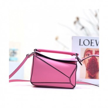 Loewe 2019 Puzzle Mini Shoulder Bag, 18CM - 로에베 2019 퍼즐 미니 숄더백 ,LOEB0126, 18CM, 핑크