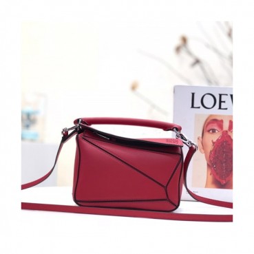 Loewe 2019 Puzzle Mini Shoulder Bag, 18CM - 로에베 2019 퍼즐 미니 숄더백 ,LOEB0124, 18CM, 레드