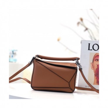Loewe 2019 Puzzle Mini Shoulder Bag, 18CM - 로에베 2019 퍼즐 미니 숄더백 ,LOEB0123, 18CM, 브라운