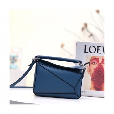 Loewe 2019 Puzzle Mini Shoulder Bag, 18CM - 로에베 2019 퍼즐 미니 숄더백 ,LOEB0122, 18CM, 블루