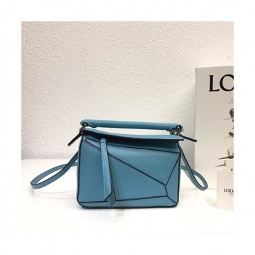 Loewe 2019 Puzzle Mini Shoulder Bag, 18CM - 로에베 2019 퍼즐 미니 숄더백 ,LOEB0121, 18CM, 연블루