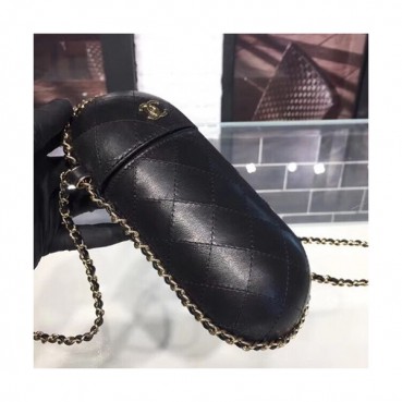 Chanel 2019 Leather Chain Shoulder Bag / Phone Bag,20CM - 샤넬 2019 레더 체인 숄더백/폰 백 CHAB0798,20CM,블랙