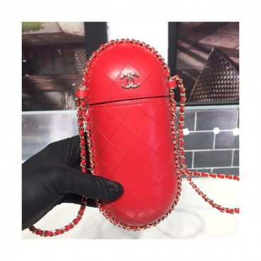 Chanel 2019 Leather Chain Shoulder Bag / Phone Bag,20CM - 샤넬 2019 레더 체인 숄더백/폰 백 CHAB0797,20CM,레드