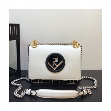 Fendi 2019 Kan I F Mini Chain Shoulder Bag ,19CM - 펜디 2019 칸아이 에프 미니 체인 숄더백 FENB0325,19CM,화이트