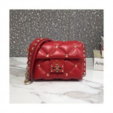 Valentino 2019 Leather Garavani CandyStud Mini Chain Shoudler Bag,17CM - 발렌티노 2019 레더 가라바니 캔디스터드 미니 체인 숄더백,0073