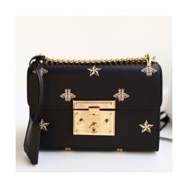 Gucci Pad Lock Mini Chain Shoulder Bag,20CM - 구찌 패드락 미니 체인 숄더백 ,409487 ,GUB0258,20CM,블랙