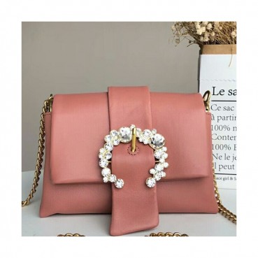 Tory Burch Leather Pink Greer Mini Chain Shoulder Bag,16.5cm - 토리버치 레더 핑크 그리어 미니 체인 숄더백 TBB0190,16.5cm