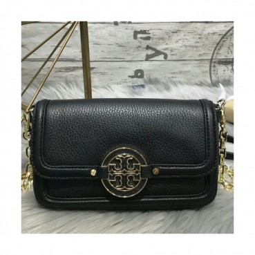 Tory Burch Leather Black Amanda Mini Chain Shoulder Cross Bag,20cm - 토리버치 레더 블랙 아만다 미니 체인 숄더 크로스백 TBB0059,20cm