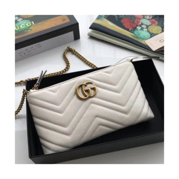 Gucci GG Mini Chain Shoulder Bag,21CM - 구찌 GG 미니 체인 숄더백 GUB0106,21cm,화이트