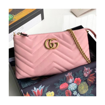 Gucci GG Mini Chain Shoulder Bag,21CM - 구찌 GG 미니 체인 숄더백 GUB0105,21cm,핑크