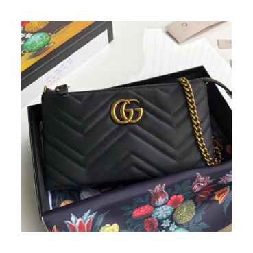 Gucci GG Mini Chain Shoulder Bag,21CM - 구찌 GG 미니 체인 숄더백 GUB0104 ,21cm,블랙