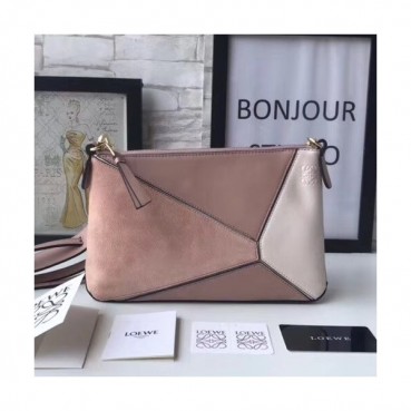 Loewe Puzzle Pochette Mini Shoulder Bag, 24CM - 로에베 퍼즐 포쉐트 미니 숄더백 ,LOE0031, 24CM, 핑크