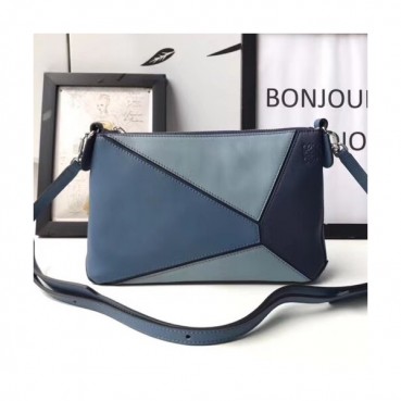 Loewe Puzzle Pochette Mini Shoulder Bag, 24CM - 로에베 퍼즐 포쉐트 미니 숄더백 ,LOE0027, 24CM, 블루