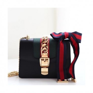Cucci Sylvie Mini Chain Shoulder Bag,19CM - 구찌 실비 미니 체인 숄더백 431666, GUB0071,19CM