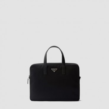 프라다 남성 리나일론 사피아노 가죽 브리프케이스 2VE368 - Prada Mens Re