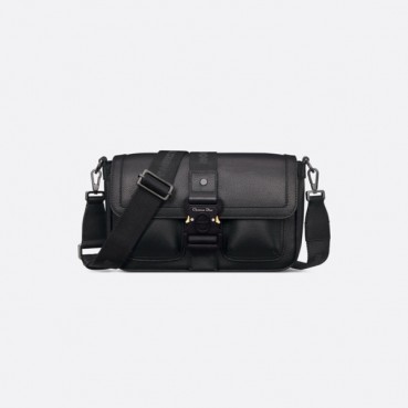 디올 남성 블랙 메신저 백 - Dior Mens Black Hittheroad Bag 