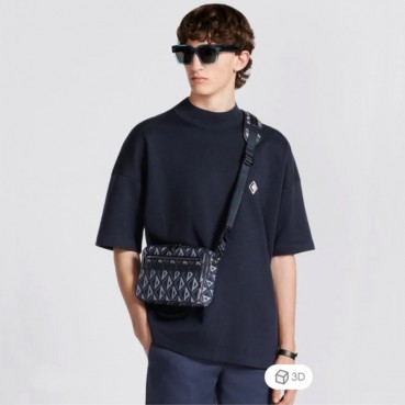 디올 남성 블루 다이아 메신저백 - Dior Mens Blue Cross Bag 