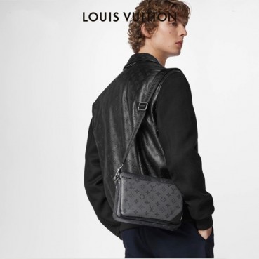 루이비통 남성 블랙 메신저백 - Louis Vuitton Mens Black Cross Bag 