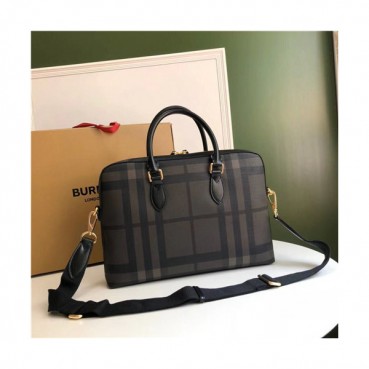 [버버리]Burberry 2021 Men's Leather Business,37cm,BURB0557 - 버버리 2021 남성용 레더 서류가방,37cm,카키