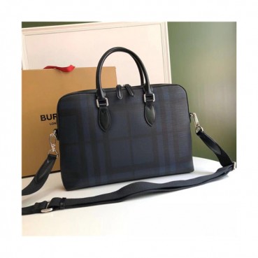 [버버리]Burberry 2021 Men's Leather Business,37cm,BURB0556 - 버버리 2021 남성용 레더 서류가방,37cm,네이비