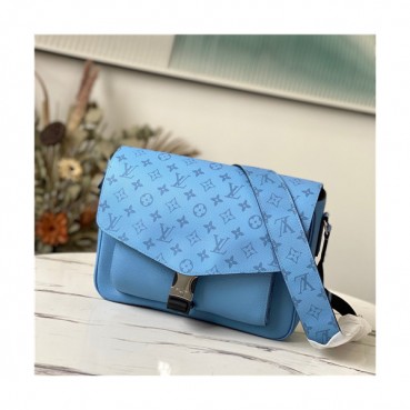 [루이비통]Louis Vuitton 2021 Men's Taigarama Messenger  Bag/Cross Bag,29cm,M30745,LOUB2321 - 루이비통 2021 남성용 레더 메신저백/크로스백,29cm,블루