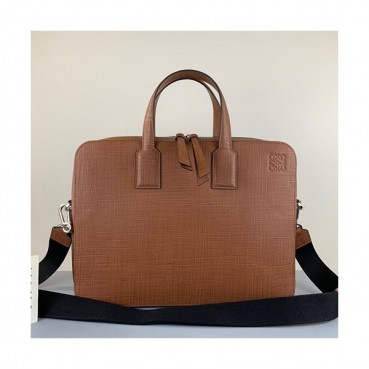 Loewe 2019 Leather Mens Business,38CM - 로에베 2019 남성용 레더 서류가방 ,LOEB0388, 38CM, 브라운