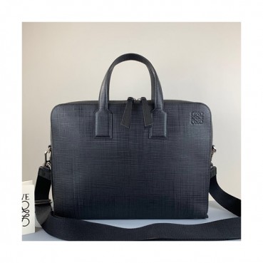 Loewe 2019 Leather Mens Business,38CM - 로에베 2019 남성용 레더 서류가방 ,LOEB0387, 38CM, 블랙