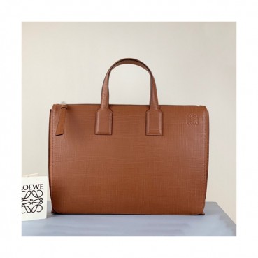Loewe 2019 Leather Mens Business,38CM - 로에베 2019 남성용 레더 서류가방 ,LOEB0384, 38CM, 브라운