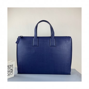 Loewe 2019 Leather Mens Business,38CM - 로에베 2019 남성용 레더 서류가방 ,LOEB0381, 38CM, 블루