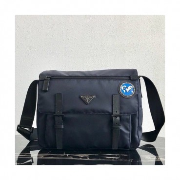 Prada 2019 Nylon & Leather Messenger Shoulder Bag,30CM - 프라다 2019 나일론&레더 남여공용 메신저 숄더백,1BD671