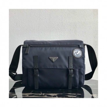 Prada 2019 Nylon & Leather Messenger Shoulder Bag,30CM - 프라다 2019 나일론&레더 남여공용 메신저 숄더백,1BD671
