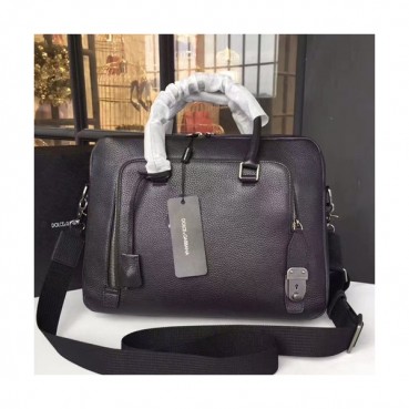 Dolce&Gabbana 2019 Leather Mens Business Bag,35CM - 돌체 앤 가바나 2019 레더 남성용 서류가방 DGB0218,35cm,다크차콜