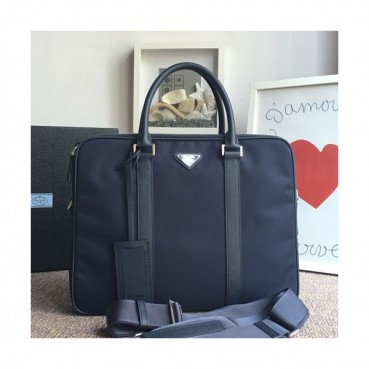 Prada 2019 Nylon Mens Business Bag,36CM - 프라다 2019 나일론  남성용 서류가방 2VE002 ,36CM,네이비