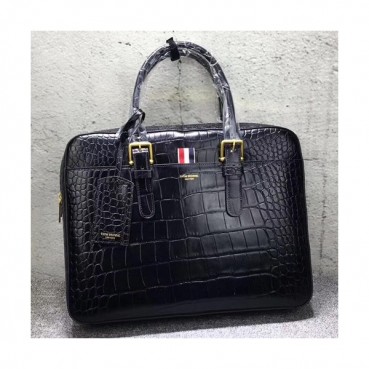 Thom Browne 2019 Leather Mens Business ,38cm - 톰브라운 2019 남성용 레더 서류가방 THOB0062,38cm,블랙