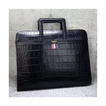 Thom Browne 2019 Leather Mens Business ,38cm - 톰브라운 2019 남성용 레더 서류가방 THOB0061,38cm,블랙
