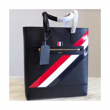 Thom Browne 2019 Leather Mens Business ,38cm - 톰브라운 2019 남성용 레더 서류가방 THOB0027,38cm,블랙