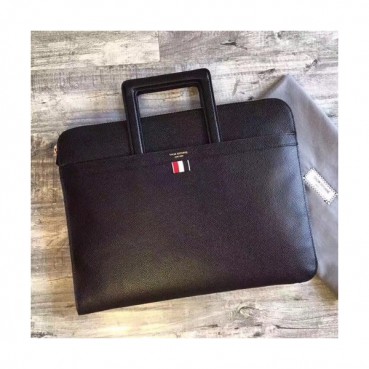Thom Browne 2019 Leather Mens Business ,38cm - 톰브라운 2019 남성용 레더 서류가방 THOB0026,38cm,블랙