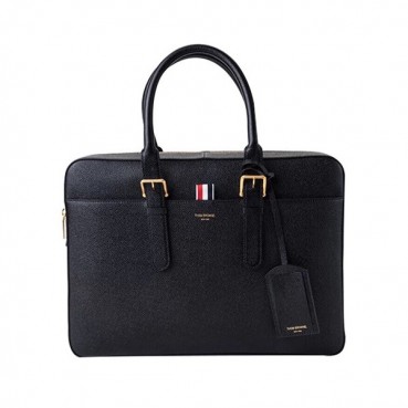 Thom Browne 2019 Leather Mens Business ,38cm - 톰브라운 2019 남성용 레더 서류가방 THOB0025,38cm,블랙