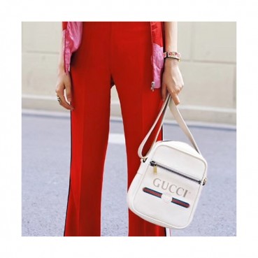 Gucci Print Messenger Shoulder Bag,25CM - 구찌 프린트 남여공용 메신저 숄더백 523591,GUB0405,25CM,화이트